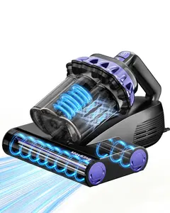 MayKing Smart Mattress Vacuum Cleaner - 2 Rollers, 18kPa Suction, 3 Cups, AI Dust Detection with LED Display, 66000 Taps/Min, 253.7nm UV-C, Ultrasonic & 149℉ Heat for Bed, Sofa (Household Vacuum Appliance)