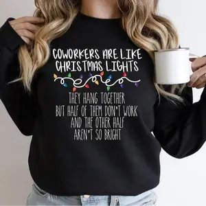 Coworkers Christmas Shirt, Christmas Group Sweatshirt,Christmas Lights Sweater,Sarcastic Christmas T-Shirt,Our Team Group Gift,New Year Gift