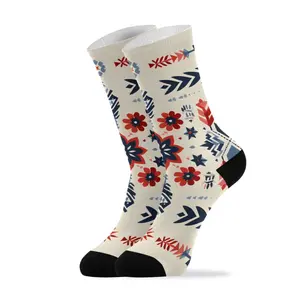 Men's Tatreez Decorative Palestinian02 Thick and Soft Running Socks - Durable Fabric, Lightweight and Breathable