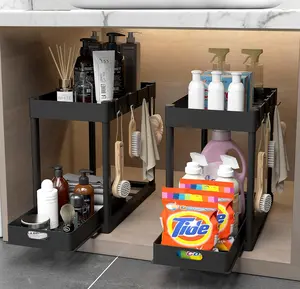 Multi-Purpose Pull-Out Storage Organizers, Under Sink/Cabinet Organizers and Storage for Bathroom & Kitchen outdoorfun