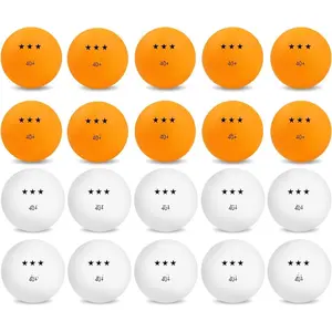 40+  Material  Pong Balls 20 Pack Multicolor White and Orange  Table Tennis Balls 3   & Practice  Pong Ball,Competition and Recreational , , DIY