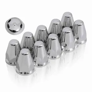 33mm Chrome Plastic 2-5/8'' Height Push on Lug Nut Covers for Semi Trucks Wheels Lid All Terrain Wheels
