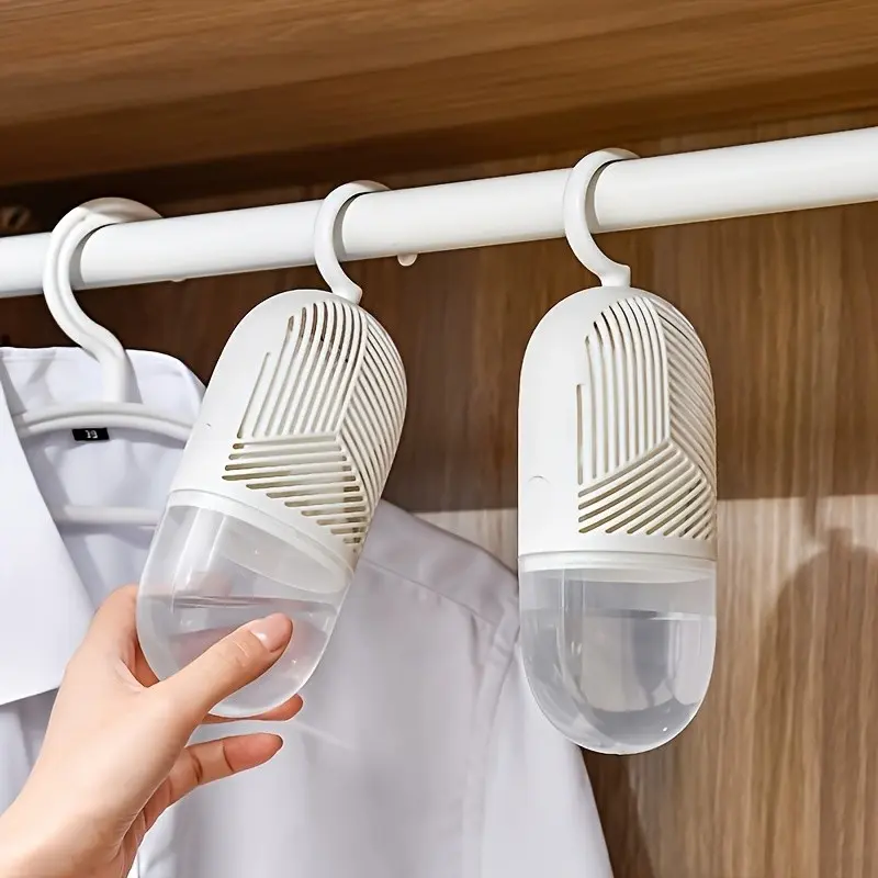 Set of 6 Hanging Dehumidifiers, Reusable Absorbent Abs Plastic Desiccants, Ideal for Bedroom Bathroom Wardrobe Laundry Room Clothing Storage, Moisture Absorbers for Closet