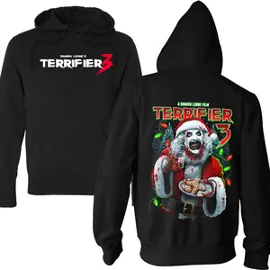 Terrifier 3 Milk and Carnage Pullover Hoodie, Horror Character Christmas Shirt, Film Christmas Shirt, Merry Christmas Season
