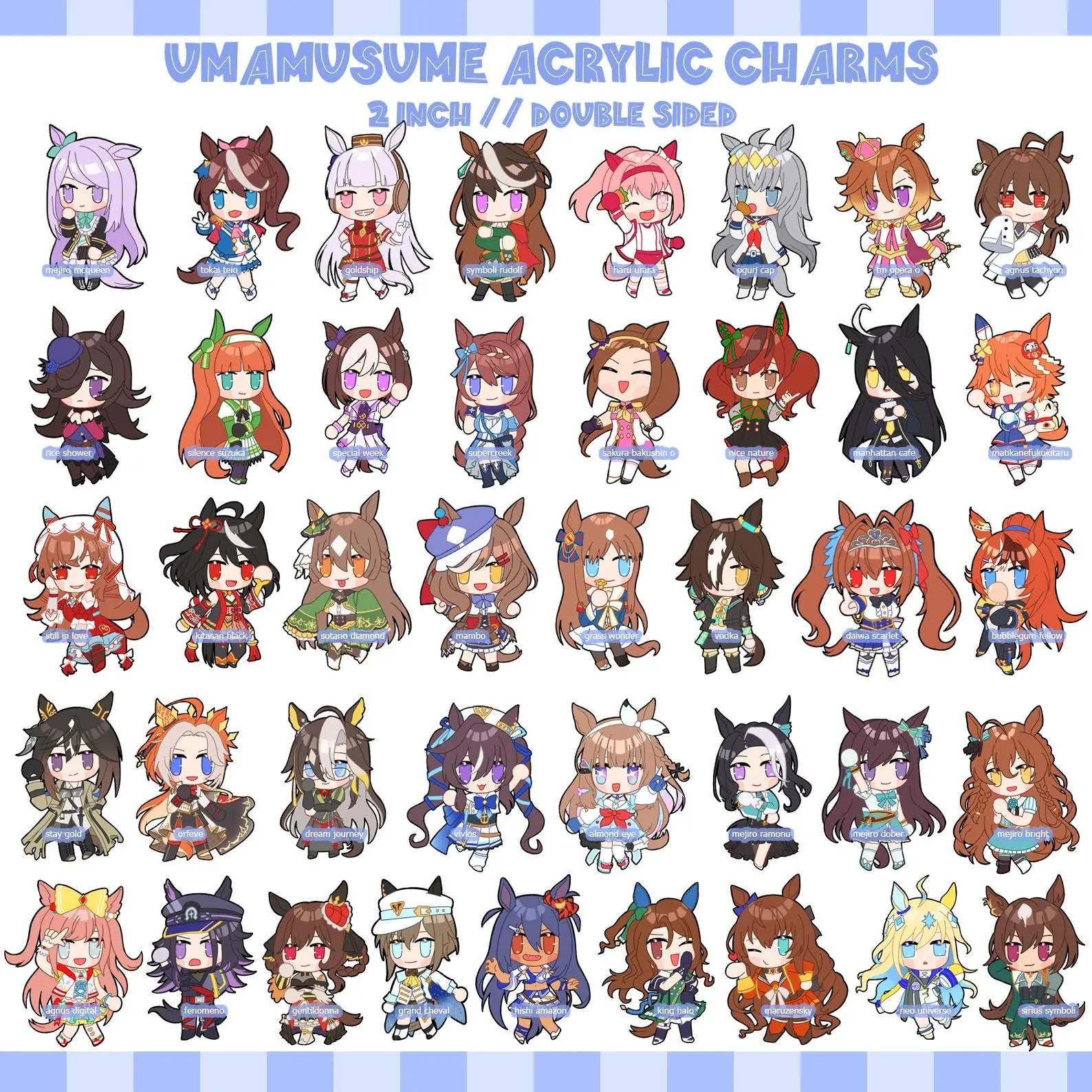 Uma Musume Acrylic Keychain, Great For Daily Use Or As Thoughtful Little Gifts For Your Friends And Yourself.