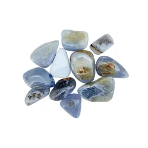 Blue Lace Agate Tumble Stone: Calming Crystal,  Anxiety Support