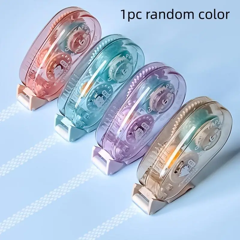 Random Color Double Sided Tape, 1 Count Adhesive Tape Roller For Student, Adhesive Tape For Scrapbooking