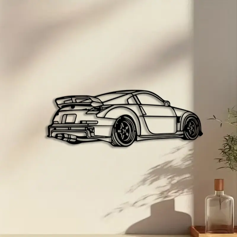 1pc Vintage Car Metal Wall Art Decoration, Automotive Theme, Perfect for Garage Wall, Father's Day Gift, Ideal for Car Lovers, Durable Metal, Decoration Items