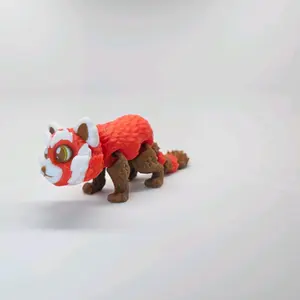 Articulated 3D Printed Red Panda | Fun Desk Buddy | Gift For Her Decor Decoration Ornaments