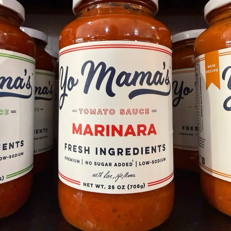 Yo Mamas Marinara Sauce - Rich Savory Flavor for Pasta Dishes & Family Dinners - 25 oz Jar - Fresh Ingredients - No Sugar Added - Low Sodium - Perfect Dip Base