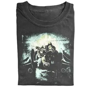 Vintage Fallout Power Armor Shirt, Post Apocalyptic Helmet Graphic Tee, Retro Gamer Wasteland Outfit Shirt, Video Game Fan Tee, Comfort Colors Shirt, Gift for Men, Gift for Women