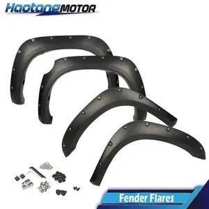 CROSSDESIGN Smooth Fender Flares Wheel Cover Pocket Bolt Rivet Fit For 2007-13 Toyota Tundra