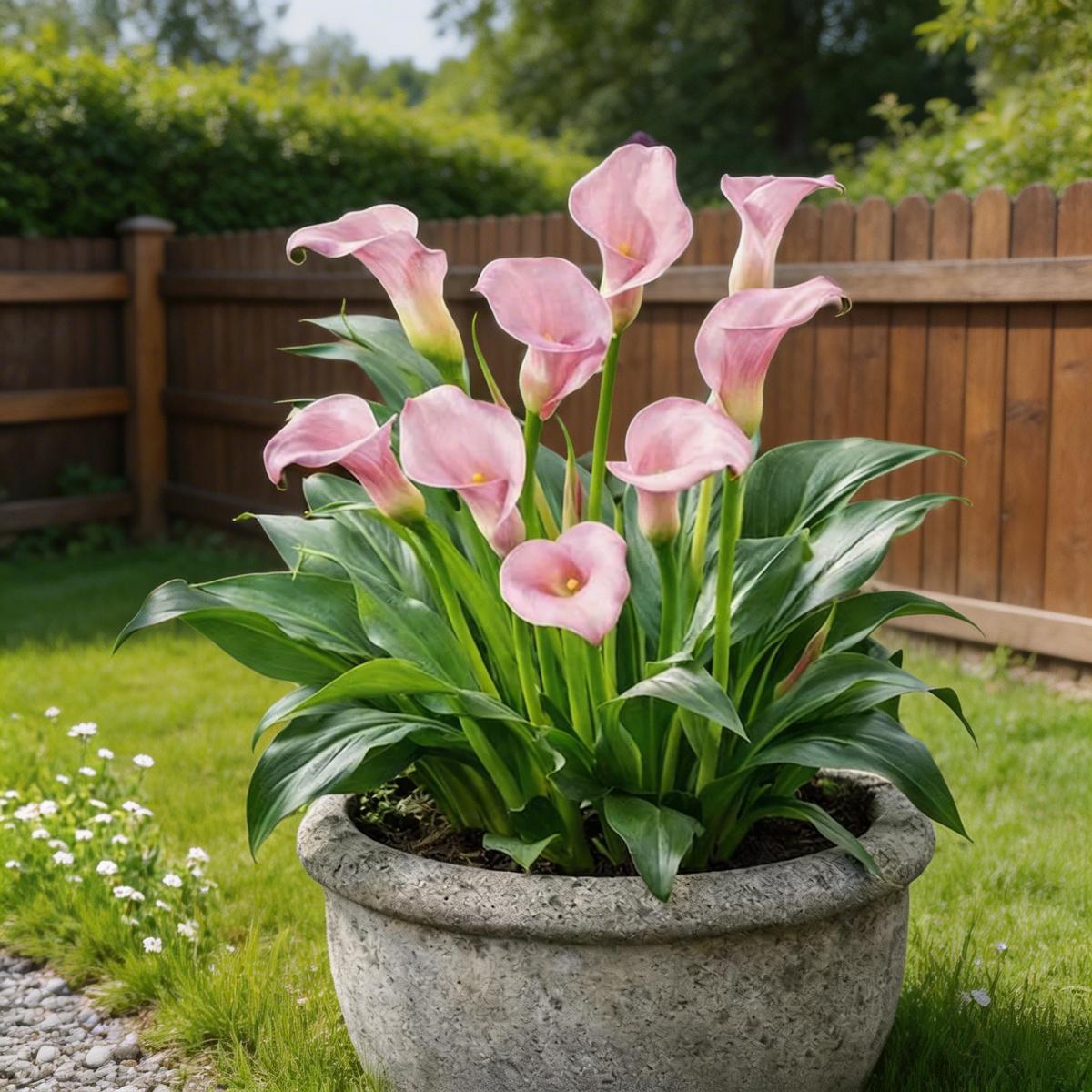 Elegant Calla Lily Bulbs for Garden & Indoor Planting – Premium Rhizomes with Large Blooms for Wedding Decor & Home – Easy to Grow Perennial Flowers for Pots, Borders, and Patio