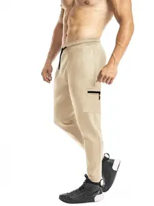 Men's Winter Loose Casual Cargo Pants, Military Style Side Pockets, Windproof Outdoor Tactical Rock Climbing Pants