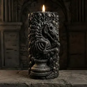 Gothic Skull Scented Candle Silicone Mold, Handmade Candle Making Tool, Gothic Style Decorative Wax Molds, Perfect for DIY Crafters