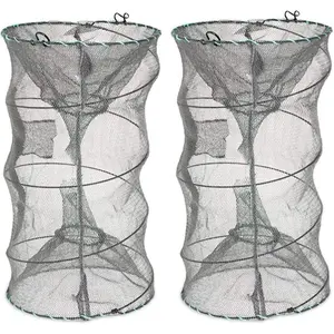 2-Pack Collapsible Fishing Bait Traps – Foldable Cast Nets for Crab, Minnow, Crawfish, Lobster & Shrimp – 12.6"x20.1" Portable Fishing Accessories