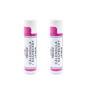 2 Pack Organic Calendula + Raspberry Lip Balm