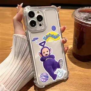 Cute T-Teletubbies Phone Case Suitable for iPhone 17 16e 16 15 14 13 12 11 Mini Pro Max Air X XR XSMAX 8 7 Plus Anti Fall Transparent Soft Back Cover