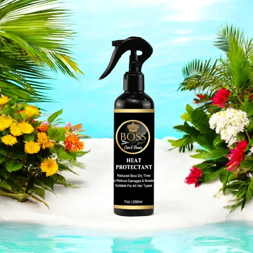 Boss Heat Protectant - Refreshing Dry Time Formula for All Hair Types 200ml - Hydrating Properties & Nourishing Ingredients for Haircare Moisture
