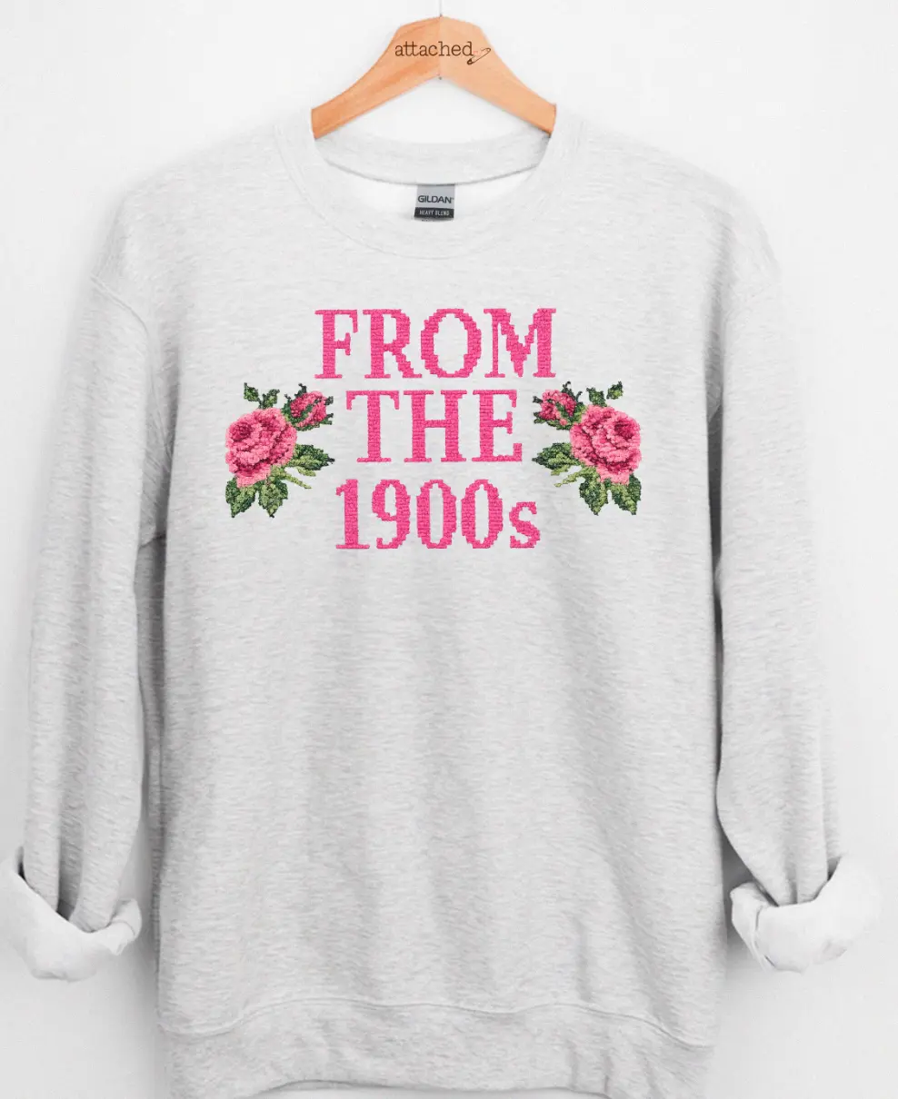 Faux Cross Stitch 1900s Graphic Top