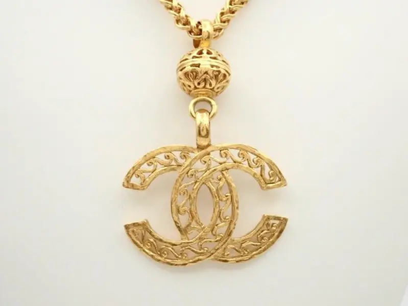 Pre-owned Chanel CC Filigree pendant necklace 12504533654/545103
