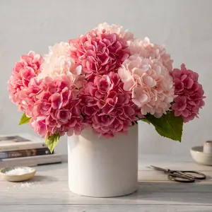 10pcs Mini Hydrangea 31.5cm Suitable for four-season home decoration, wedding decoration, Valentine's Day decoration, table centerpiece, room decoration, and vase DIY decoration. Decorative