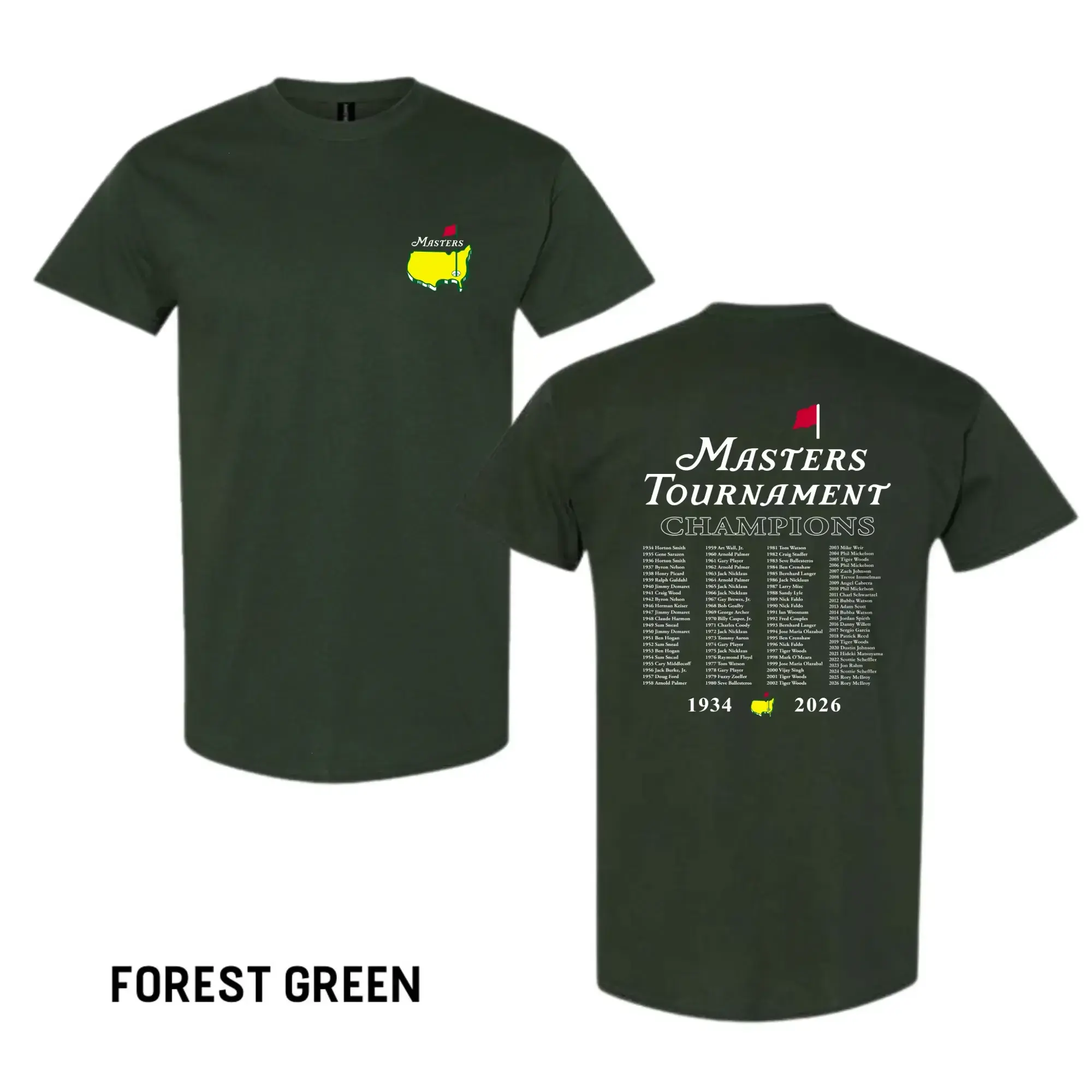 2026 Masters Tournament Rory McIlroy Augusta 92 Years Tshirt/Sweatshirt/Hoodie, Golf Tournament T-shirt, Masters Golf T-shirt, The Masters Golf Cup Tee For Men, Gifts For Men