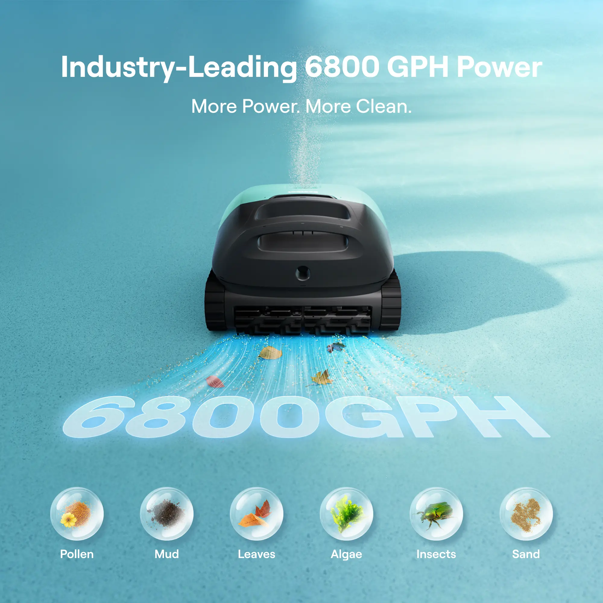 (2026 New) Beatbot Sora 10 Cordless Pool Vacuum Robot,6800 GPH Suction Power, 3-Zone Coverage and Shallow Area Cleaning, Smart Waterline Parking, 5L Debris Capacity, Up to 300 Mins Floor Cleaning
