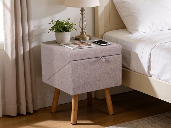 21" Tall Dog Stairs Ramp for Bed | 2-in-1 Wooden Ottoman Dog Ramp, Foldable Pet Steps for Small, Large & Senior Dogs, Helps Protect Joints & Prevent Injury, Stable Solid Wood Feet