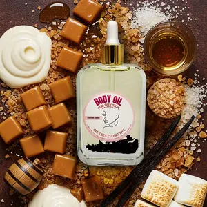 Caramel Kisses Scented Dry Body Oil - Moisturizing Formula for Skin without Grease