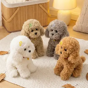 Cute Curly Hair Teddy Dog Plush Toy, Soft Stuffed Animal, Soft Comfortable Sofa Pillow, Perfect Gift for Girlfriend and Dog Lovers, Holiday and Birthday Present