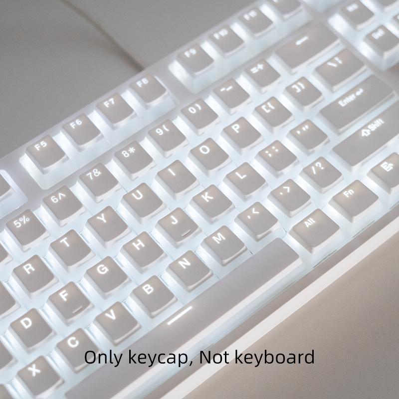 Pbt Keycap Dual Color Pudding Design, Oem Height Transparent Keycaps, Compatible with 6.25u Spacebar 61/87/98/100/104 Keys (non-Keyboard)