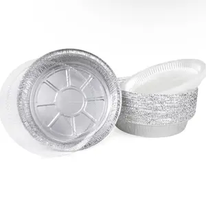 9" Round Aluminum Foil Pans with Dome Lids (Pack of 25) - Disposable Aluminum Container with Clear Plastic Lids - Great for Baking, Cooking, Serving