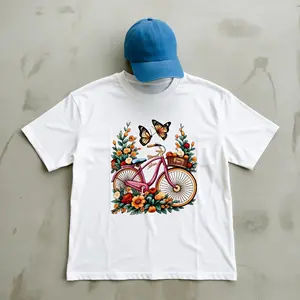 T-shirt For Men Women Korean Style Oversized Graphic Simple Printed Round Neck Cotton Fabric Top Womenswear Breathable Day Soft Thick Tshirt Summer Streetwear Crewneck Casual Black Shortsleeve