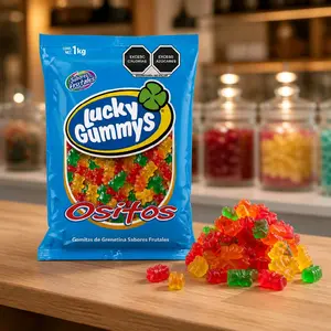 Lucky Gummy's Ositos Gomitas de Grenetina Sabores Frutales 1kg Dulces de Frutas Coloridas