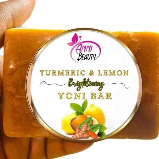 Turmeric & Lemon Yoni Soap Cleanser - Bath & Shower Bar for Dark Marks, Scar Brightening - Daily Body Care Single Item