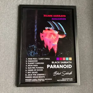 Black Sabbath - Paranoid Album Poster No Frame / Album Cover Poster / Music Gift / Music Wall Decor / Album Art