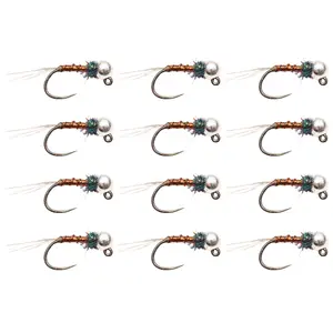 Floating Feather Supply Silver Bullet Baetis Fly 12 Pack – Trout Nymph Size 14-18