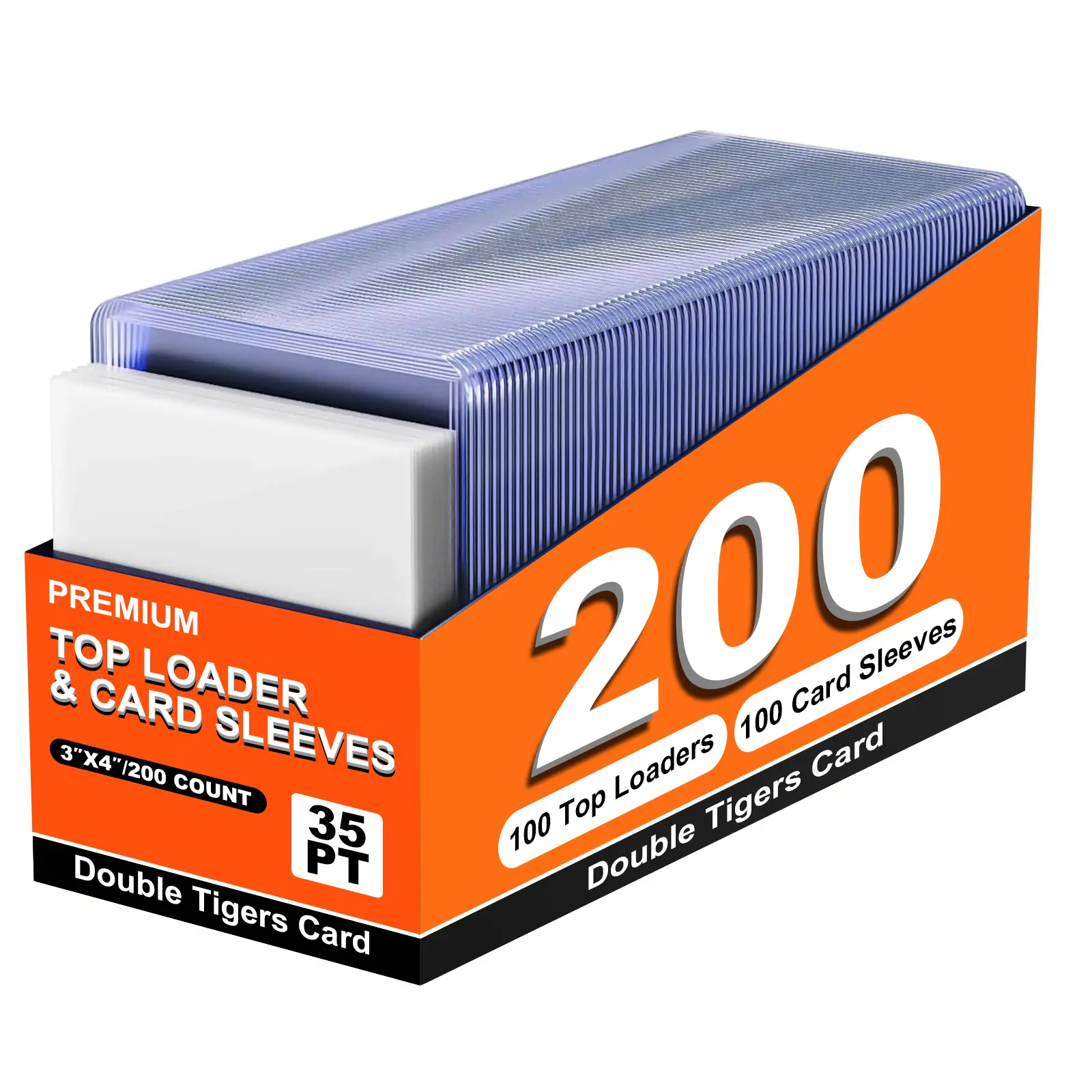 Hard/Soft PVC Sports Card Storage Set - 3"x4" TCG Protectors & Holders for My Pokemon, Baseball, Football Cards (200 Hard Sleeves + 200 Soft Sleeves)