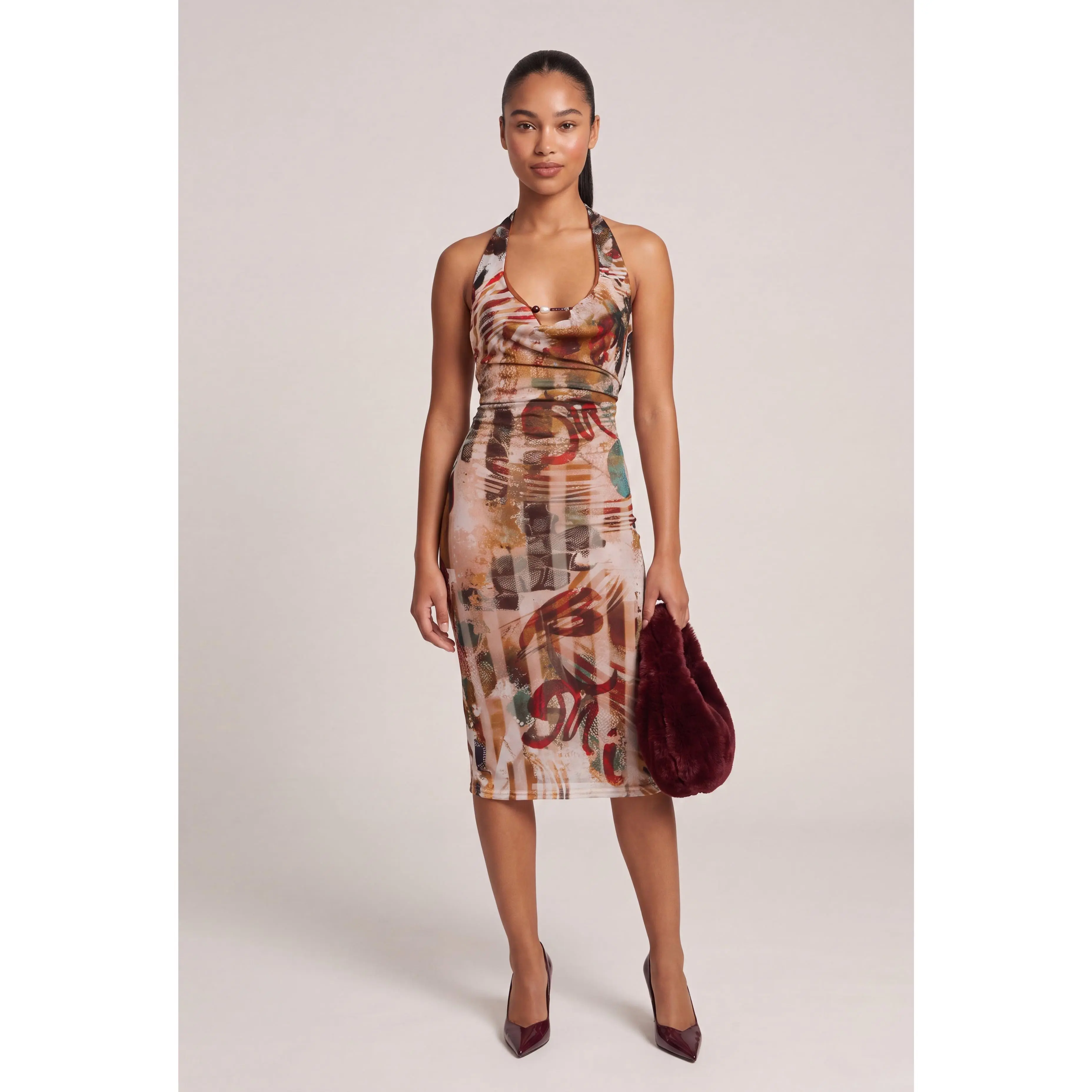 Graffiti Halter Dress