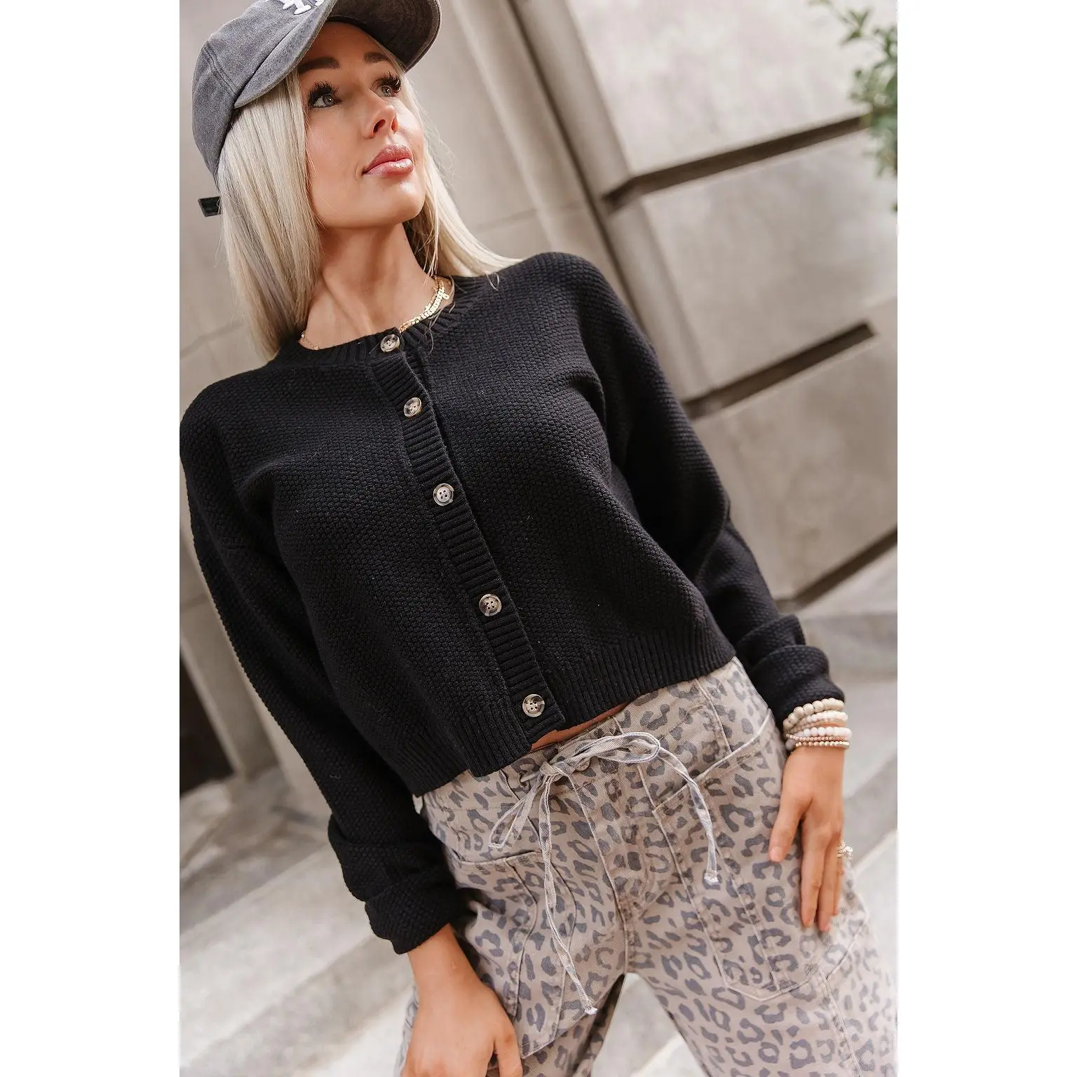 Cloud Knit Cardigan - Ink | Womenswear Knit Cardigan Relaxed Fit Black | Plus Size