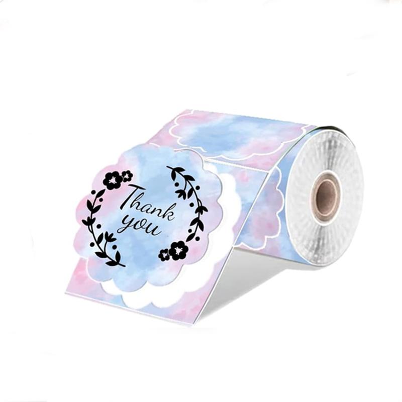 3 Rolls 50mm Color Thermal Label Paper for Phomemo M220 M200 M221 M110 P50 P80 P1 Printers, Waterproof Stickers Mini Printer Paper, Direct Thermal Sticker