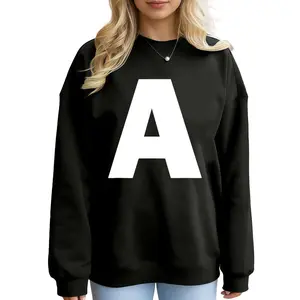 Alphabet A Monogram Long Sleeve Sweatshirt – Cozy Initial Design for Everyday Wear
