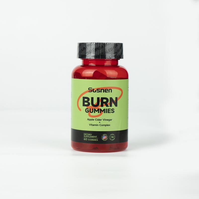 Susnen -BURN-Gummies -Dietary Supplement - Apple Cider Vinegar and Lactobacillus - Apple Cider Vinegar + Vitamin Complex - 60 Gummies