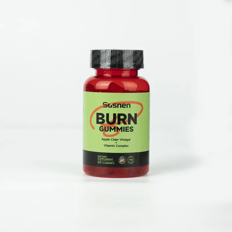 Susnen -BURN-Gummies -Dietary Supplement - Apple Cider Vinegar and Lactobacillus - Apple Cider Vinegar + Vitamin Complex - 60 Gummies