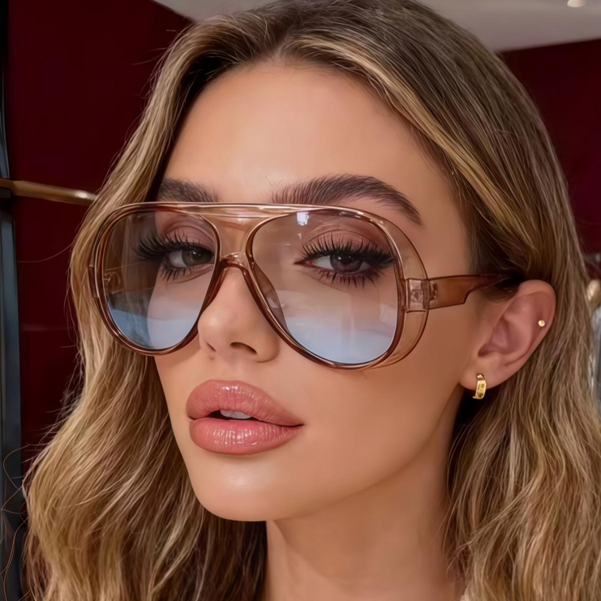 European and American retro style men's and women's fashionable sunglasses trend versatile summer sun shading and UV protection