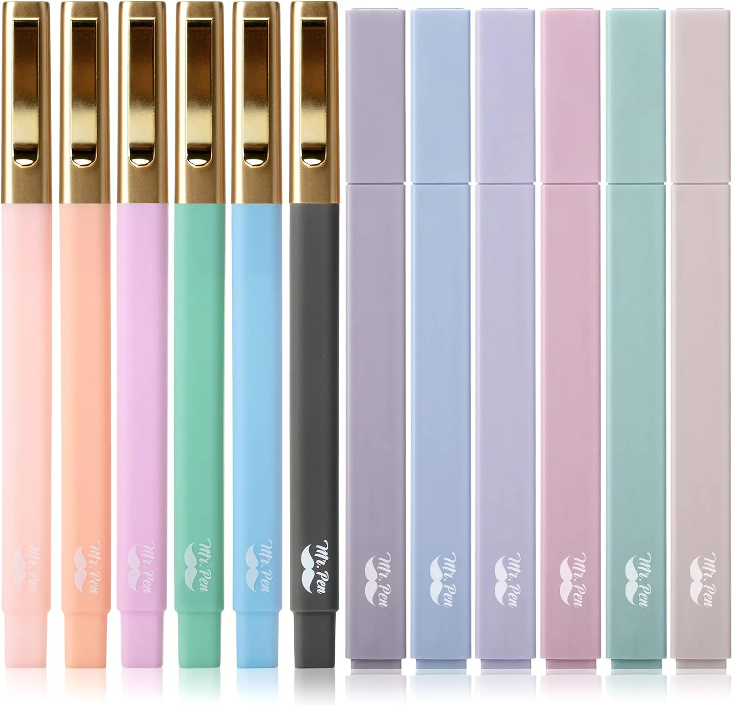 Mr. Pen Aesthetic Highlighters and Pens, 12 Pack, No Bleed cute pen Mr. Pen Aesthetic Highlighters and Pens, 12 Pack, No Bleed cute pen