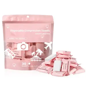 Disposable Compressed Towels 30 Sheets Candy Packaging Facial Wipes, Portable Travel Size Handkerchiefs, Convenient and Hygienic Cleaning Supplies, Face Skin Towels