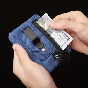 A Outdoor Travel Wallet with RFID Protection, Universal for Men and Women, Hidden Cash Clip, Multiple Slots for Credit Cards and ID Cards