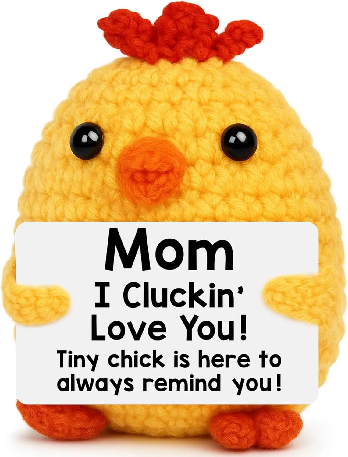 Funny Crochet Chicken Gift for Mom, Mother’s Day Gift from Daughter Son, Cute Handmade Decor for New Mom Mother in Law